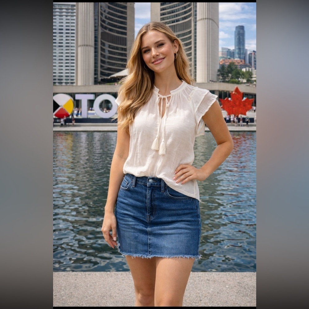 C by one NWT white sleeveless top size S.